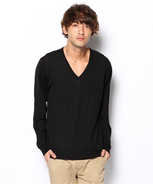 EDIFICE(エディフィス)の「◇16GG Vネックプルオーバー(ニット/セーター・メンズ・グリーン/オレンジ/ボルドー/ブルー系その他/ネイビー/チャコールグレー/ホワイト/ブラック・46/50/48/44)」の15枚目の写真