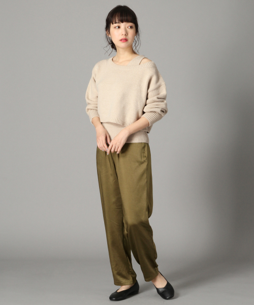 LOWRYS FARM（ローリーズファーム）の「５Ｇオフショル２Ｐプルオーバー　826401（ニット/セーター・レディース・オフホワイト/ブラック/ベージュ・FREE）」の17枚目の写真