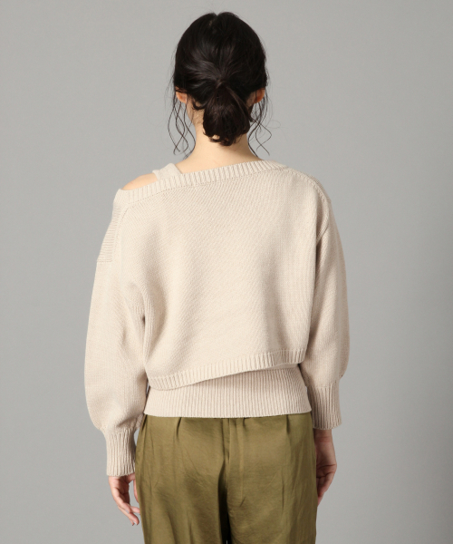 LOWRYS FARM（ローリーズファーム）の「５Ｇオフショル２Ｐプルオーバー　826401（ニット/セーター・レディース・オフホワイト/ブラック/ベージュ・FREE）」の19枚目の写真