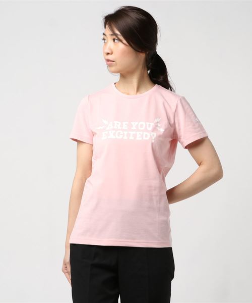 le coq sportif（ルコックスポルティフ）の「「ルコックスポルティフ×マギー」コラボモデル 半袖シャツ QMWNJA00MA（Tシャツ/カットソー・レディース・ホワイト/グリーン/スモークピンク・M/L）」の3枚目の写真