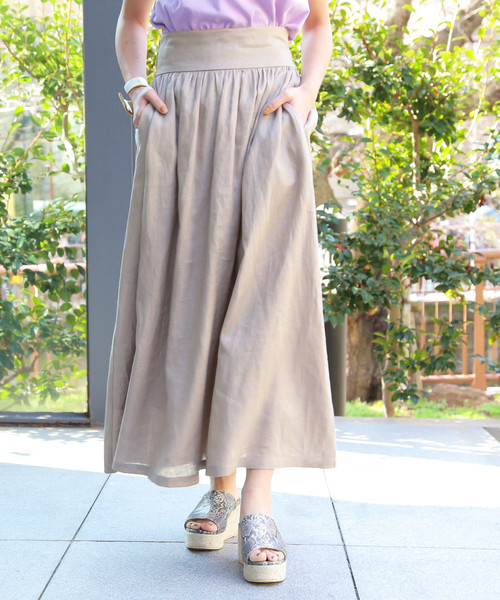 TIARA 麻 マキシスカート Tiara（ティアラ）の「リネンマキシスカート（スカート）」 - WEAR