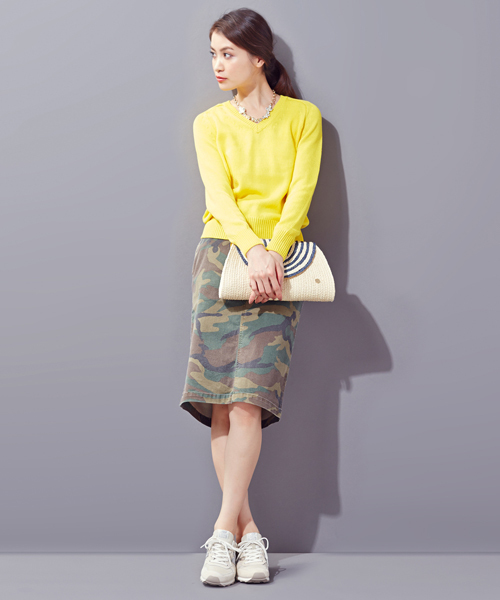 UNITED ARROWS(ユナイテッドアローズ)の「□UAW C/PU カモフラージュ タイトスカート† ◆(スカート・レディース・ダークグリーン・38/36/40)」の16枚目の写真