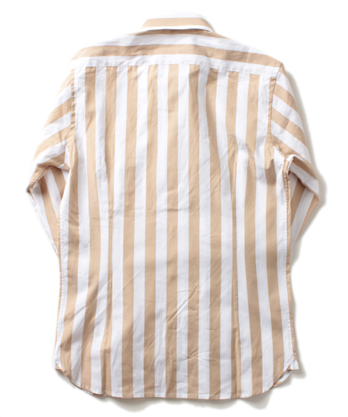BEAMS LIGHTS Men's（ビームスライツ メンズ）の「○BEAMS LIGHTS / ビッグストライプシャツ（シャツ/ブラウス・メンズ・ブラック/ベージュ/ブルー・SMALL/X-LARGE/MEDIUM/LARGE）」の4枚目の写真