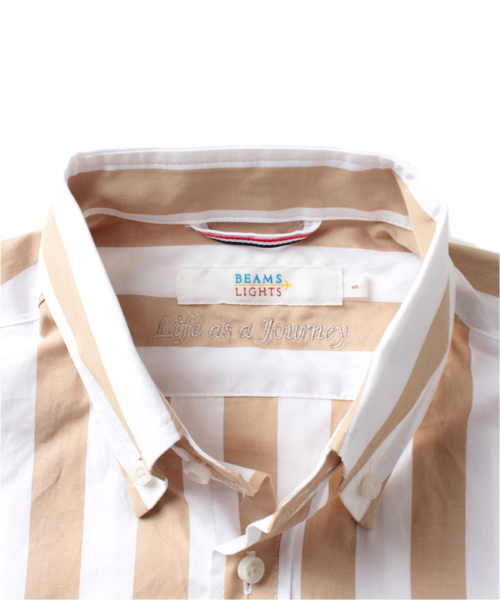 BEAMS LIGHTS Men's（ビームスライツ メンズ）の「○BEAMS LIGHTS / ビッグストライプシャツ（シャツ/ブラウス・メンズ・ブラック/ベージュ/ブルー・SMALL/X-LARGE/MEDIUM/LARGE）」の5枚目の写真