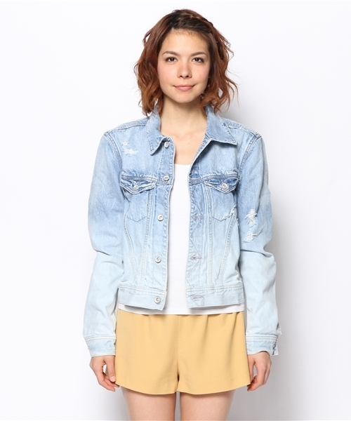 goa(ゴア)の「13OZ グラデーションデニムGジャン(デニムジャケット・レディース・ブルー系その他・FREE)」の9枚目の写真