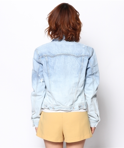 goa(ゴア)の「13OZ グラデーションデニムGジャン(デニムジャケット・レディース・ブルー系その他・FREE)」の3枚目の写真