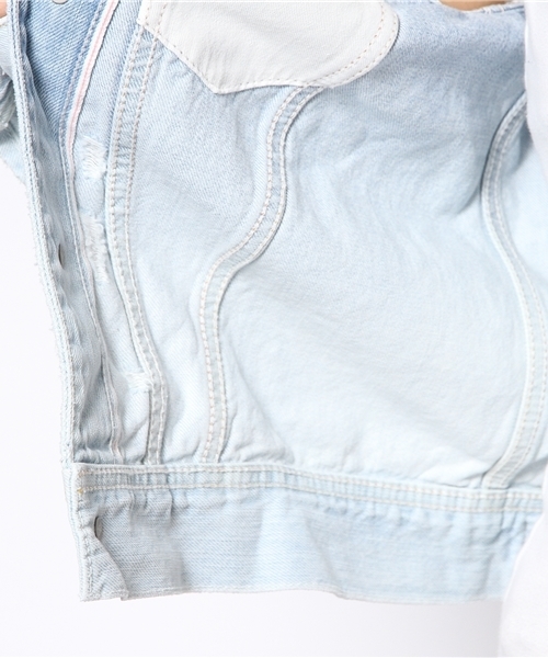 goa(ゴア)の「13OZ グラデーションデニムGジャン(デニムジャケット・レディース・ブルー系その他・FREE)」の7枚目の写真