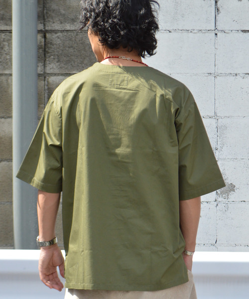 Dickies(ディッキーズ)の「Dickies/ ディッキーズ TCツイルリラックスフィット半袖プルオーバーシャツ(シャツ/ブラウス・メンズ・ブラック/オリーブ・M/L/XL)」の5枚目の写真