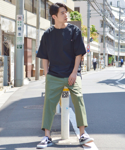 Dickies(ディッキーズ)の「Dickies/ ディッキーズ TCツイルリラックスフィット半袖プルオーバーシャツ(シャツ/ブラウス・メンズ・ブラック/オリーブ・M/L/XL)」の9枚目の写真