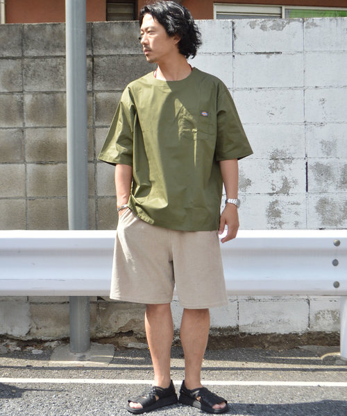 Dickies(ディッキーズ)の「Dickies/ ディッキーズ TCツイルリラックスフィット半袖プルオーバーシャツ(シャツ/ブラウス・メンズ・ブラック/オリーブ・M/L/XL)」の10枚目の写真