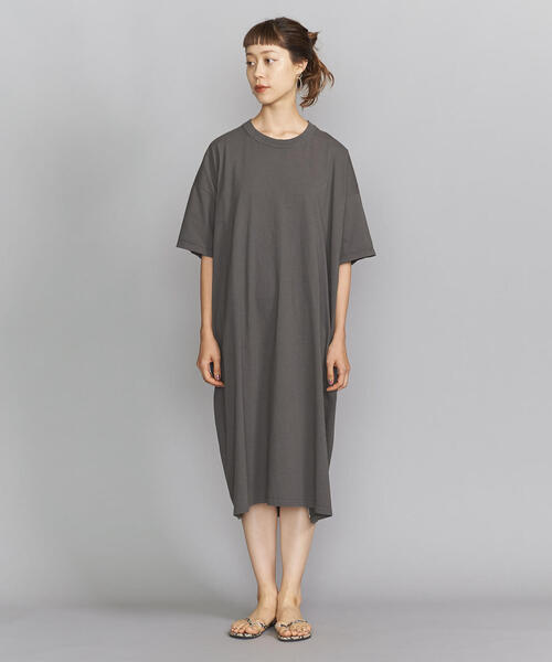BEAUTY&YOUTH UNITED ARROWS（ビューティーアンドユースユナイテッドアローズ）の「【別注】＜STAR&STRIPE＞Tシャツワンピースо（ワンピース・レディース・ダークグレー/ライム/ホワイト・FREE）」の5枚目の写真