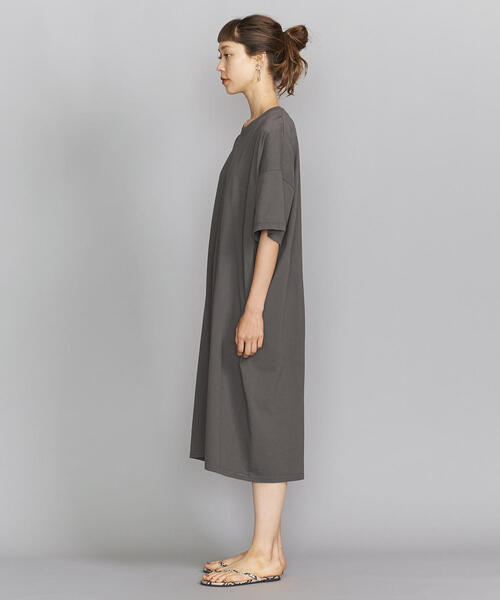 BEAUTY&YOUTH UNITED ARROWS（ビューティーアンドユースユナイテッドアローズ）の「【別注】＜STAR&STRIPE＞Tシャツワンピースо（ワンピース・レディース・ダークグレー/ライム/ホワイト・FREE）」の6枚目の写真
