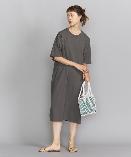 BEAUTY&YOUTH UNITED ARROWS（ビューティーアンドユースユナイテッドアローズ）の「【別注】＜STAR&STRIPE＞Tシャツワンピースо（ワンピース・レディース・ダークグレー/ライム/ホワイト・FREE）」の7枚目の写真