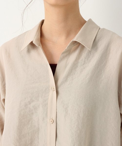 GLOBAL WORK(グローバルワーク)の「ワッシャーデシンシャツ8分袖/844891(シャツ/ブラウス・レディース・ワインレッド/フューシャピンク/ベージュ・FREE)」の10枚目の写真