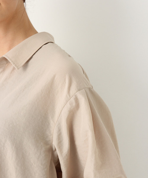 GLOBAL WORK(グローバルワーク)の「ワッシャーデシンシャツ8分袖/844891(シャツ/ブラウス・レディース・ワインレッド/フューシャピンク/ベージュ・FREE)」の11枚目の写真