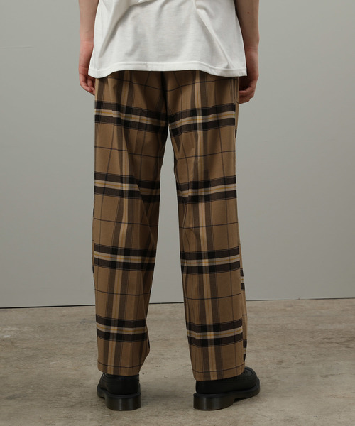 JUNRED（ジュンレッド）の「グランドチェックワイドパンツ（その他パンツ・メンズ・チャコールグレー/ダークブラウン・S/M/L）」の7枚目の写真