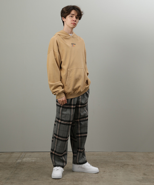 JUNRED（ジュンレッド）の「グランドチェックワイドパンツ（その他パンツ・メンズ・チャコールグレー/ダークブラウン・S/M/L）」の5枚目の写真