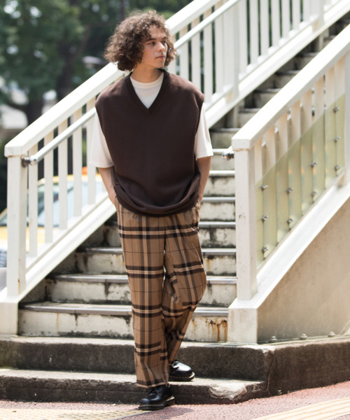 JUNRED（ジュンレッド）の「グランドチェックワイドパンツ（その他