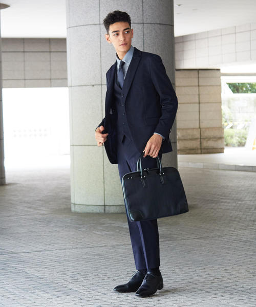 WORK TRIP OUTFITS GREEN LABEL RELAXING(ワークトリップアウトフィッツグリーンレーベル リラクシング)の「【WORK TRIP OUTFITS】◎TW/PU サージ NT HP ジャケット<スリムフィット>(スーツジャケット)」|ロイヤルブルー