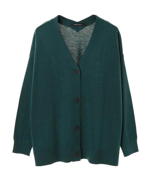 AMERICAN HOLIC(アメリカンホリック)の「バックVドロップショルダーカーディガン*(カーディガン/ボレロ・レディース・ネイビー/ピンク/グリーン/ベージュ系その他/キャメル/グレー系その他2・M/L)」の13枚目の写真