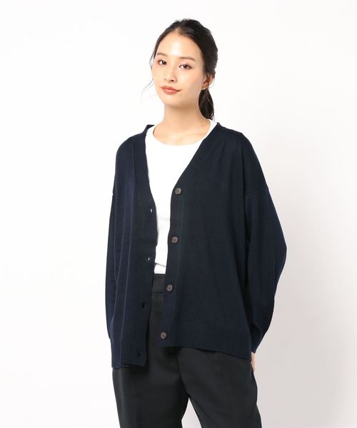 AMERICAN HOLIC(アメリカンホリック)の「バックVドロップショルダーカーディガン*(カーディガン/ボレロ・レディース・ネイビー/ピンク/グリーン/ベージュ系その他/キャメル/グレー系その他2・M/L)」の9枚目の写真