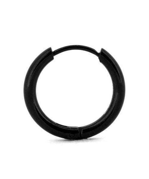 LION HEART（ライオンハート）の「【LION HEART】Monotoneプレーンフープピアス 03EA0055　メンズギフト/誕生日/クリスマス/プレゼント/ペアアクセ（ピアス（片耳用）・メンズ・ブラック/シルバー/ゴールド・M/L）」の6枚目の写真