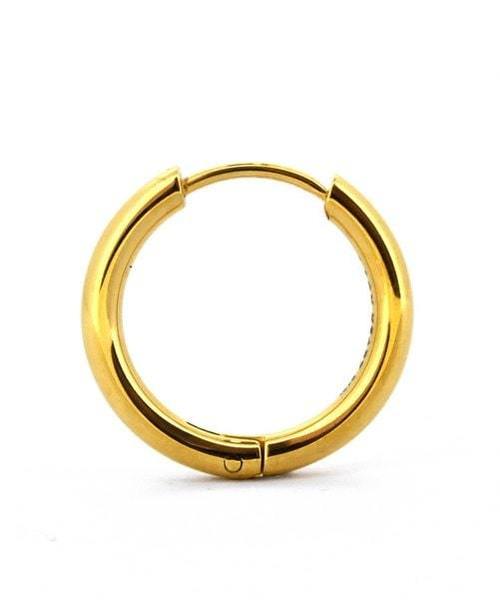 LION HEART（ライオンハート）の「【LION HEART】Monotoneプレーンフープピアス 03EA0055　メンズギフト/誕生日/クリスマス/プレゼント/ペアアクセ（ピアス（片耳用）・メンズ・ブラック/シルバー/ゴールド・M/L）」の10枚目の写真