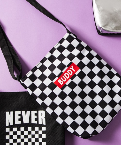 WEGO（ウィゴー）の「WEGO/ロゴプリントミニショルダーバッグ（ショルダーバッグ・レディース・ホワイト/ブラック/ベージュ/パープル/レッド/ライム/シルバー/ブラック系その他/その他1/ライトピンク・FREE）」の10枚目の写真