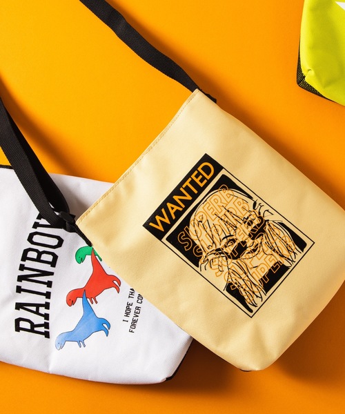 WEGO（ウィゴー）の「WEGO/ロゴプリントミニショルダーバッグ（ショルダーバッグ・レディース・ホワイト/ブラック/ベージュ/パープル/レッド/ライム/シルバー/ブラック系その他/その他1/ライトピンク・FREE）」の5枚目の写真