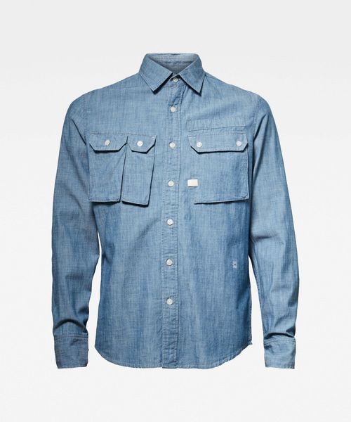 G-STAR(ジースター)の「OSPAK SLIM SHIRT(シャツ/ブラウス・メンズ・インディゴブルー・SMALL/MEDIUM/LARGE/X-LARGE/X-SMALL)」の6枚目の写真
