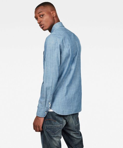 G-STAR(ジースター)の「OSPAK SLIM SHIRT(シャツ/ブラウス・メンズ・インディゴブルー・SMALL/MEDIUM/LARGE/X-LARGE/X-SMALL)」の3枚目の写真