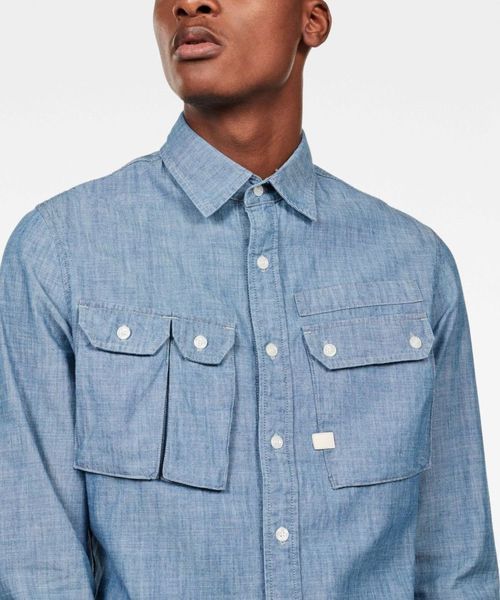 G-STAR(ジースター)の「OSPAK SLIM SHIRT(シャツ/ブラウス・メンズ・インディゴブルー・SMALL/MEDIUM/LARGE/X-LARGE/X-SMALL)」の4枚目の写真