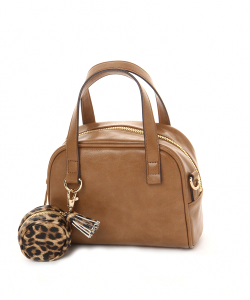 GLOBAL WORK（グローバルワーク）の「ミニポーチ付きボストン/854510（ボストンバッグ・レディース・ブラック/オフホワイト/ブラウン・FREE）」の3枚目の写真