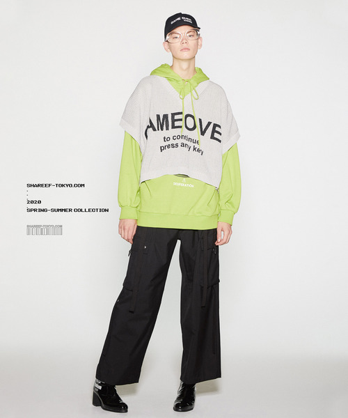 SHAREEF（シャリーフ）の「KNIT VEST（ニット/セーター・メンズ・ライトグレー/ブラック/パープル/オレンジ・1/2）」の22枚目の写真