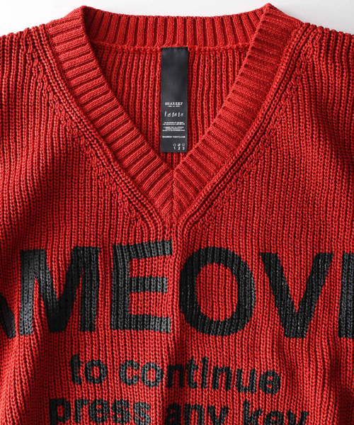 SHAREEF（シャリーフ）の「KNIT VEST（ニット/セーター・メンズ・ライトグレー/ブラック/パープル/オレンジ・1/2）」の16枚目の写真