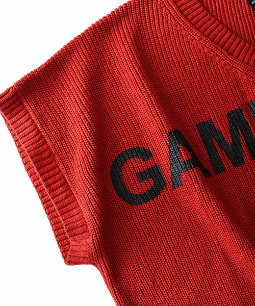 SHAREEF（シャリーフ）の「KNIT VEST（ニット/セーター・メンズ・ライトグレー/ブラック/パープル/オレンジ・1/2）」の17枚目の写真
