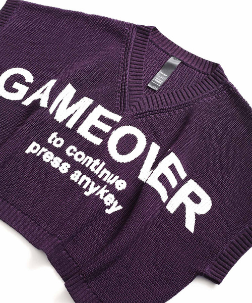SHAREEF（シャリーフ）の「KNIT VEST（ニット/セーター・メンズ・ライトグレー/ブラック/パープル/オレンジ・1/2）」の12枚目の写真