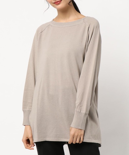 RNA-N(アールエヌエーエヌ)の「K2483 コットンハイゲージルーズニット(ニット/セーター・レディース・スモークピンク/グレイッシュベージュ/キナリ/セージグリーン・MEDIUM)」の2枚目の写真