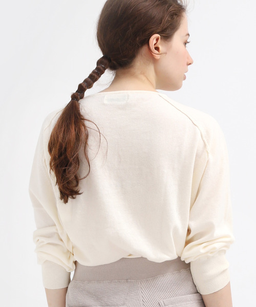 RNA-N(アールエヌエーエヌ)の「K2483 コットンハイゲージルーズニット(ニット/セーター・レディース・スモークピンク/グレイッシュベージュ/キナリ/セージグリーン・MEDIUM)」の10枚目の写真