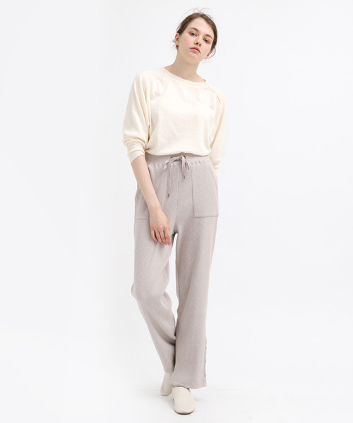 RNA-N(アールエヌエーエヌ)の「K2483 コットンハイゲージルーズニット(ニット/セーター・レディース・スモークピンク/グレイッシュベージュ/キナリ/セージグリーン・MEDIUM)」の13枚目の写真