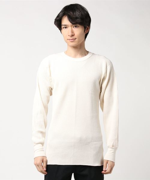 INDERA MILLS（インデラミルズ）の「【INDERA MILLS/インデラミルズ】サーマルロンTee（Tシャツ/カットソー・メンズ・オフホワイト・SMALL/MEDIUM）」の4枚目の写真