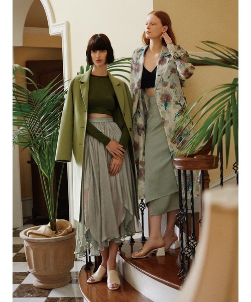 コート 即納 花柄 裏起毛 アンティーク フラワープリント柄 7559006