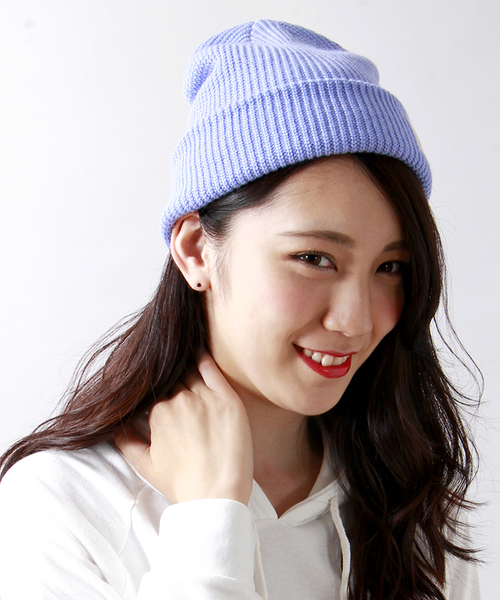 WEGO(ウィゴー)の「WEGO/カラーニットキャップ(ニットキャップ/ビーニー・メンズ・ブラック/杢グレー/ライトパープル/ライトピンク/ワイン・FREE)」の3枚目の写真