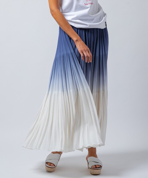 【美品】ダブルスタンダードクロージング*グラデーションタフタプリーツスカート36 DOUBLE STANDARD CLOTHING(ダブルスタンダードクロージング)の