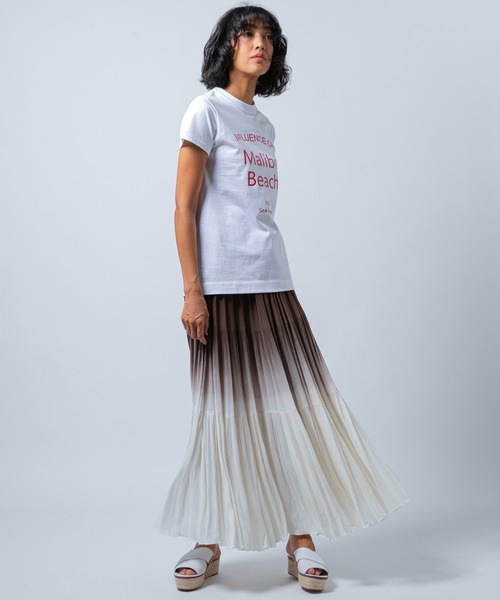 【美品】ダブルスタンダードクロージング＊グラデーションタフタプリーツスカート36 ダブルスタンダードクロージング DOUBLE STANDARD CLOTHING