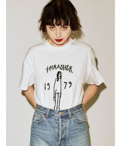 jouetie（ジュエティ）の「THRASHER 1979 BIG T（Tシャツ/カットソー・レディース・ブラック/レッド/オフホワイト・MEDIUM）」の2枚目の写真