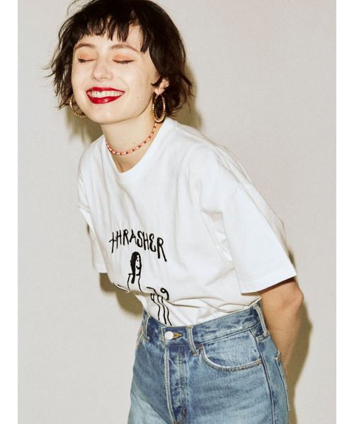 jouetie（ジュエティ）の「THRASHER 1979 BIG T（Tシャツ/カットソー・レディース・ブラック/レッド/オフホワイト・MEDIUM）」の10枚目の写真