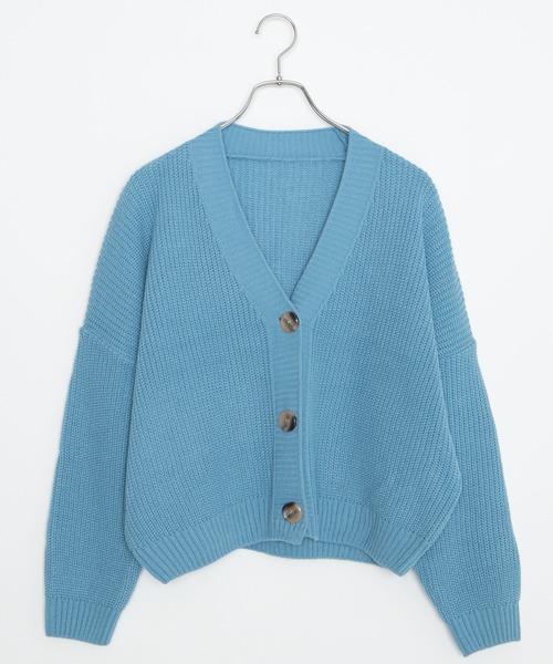 DING(ディング)の「DING/ドロップショルダーニットカーディガン(カーディガン/ボレロ・レディース・ブルー/グリーン/ベージュ・FREE)」の16枚目の写真