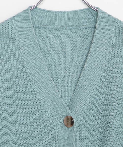 DING(ディング)の「DING/ドロップショルダーニットカーディガン(カーディガン/ボレロ・レディース・ブルー/グリーン/ベージュ・FREE)」の9枚目の写真
