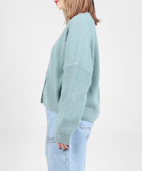 DING(ディング)の「DING/ドロップショルダーニットカーディガン(カーディガン/ボレロ・レディース・ブルー/グリーン/ベージュ・FREE)」の14枚目の写真